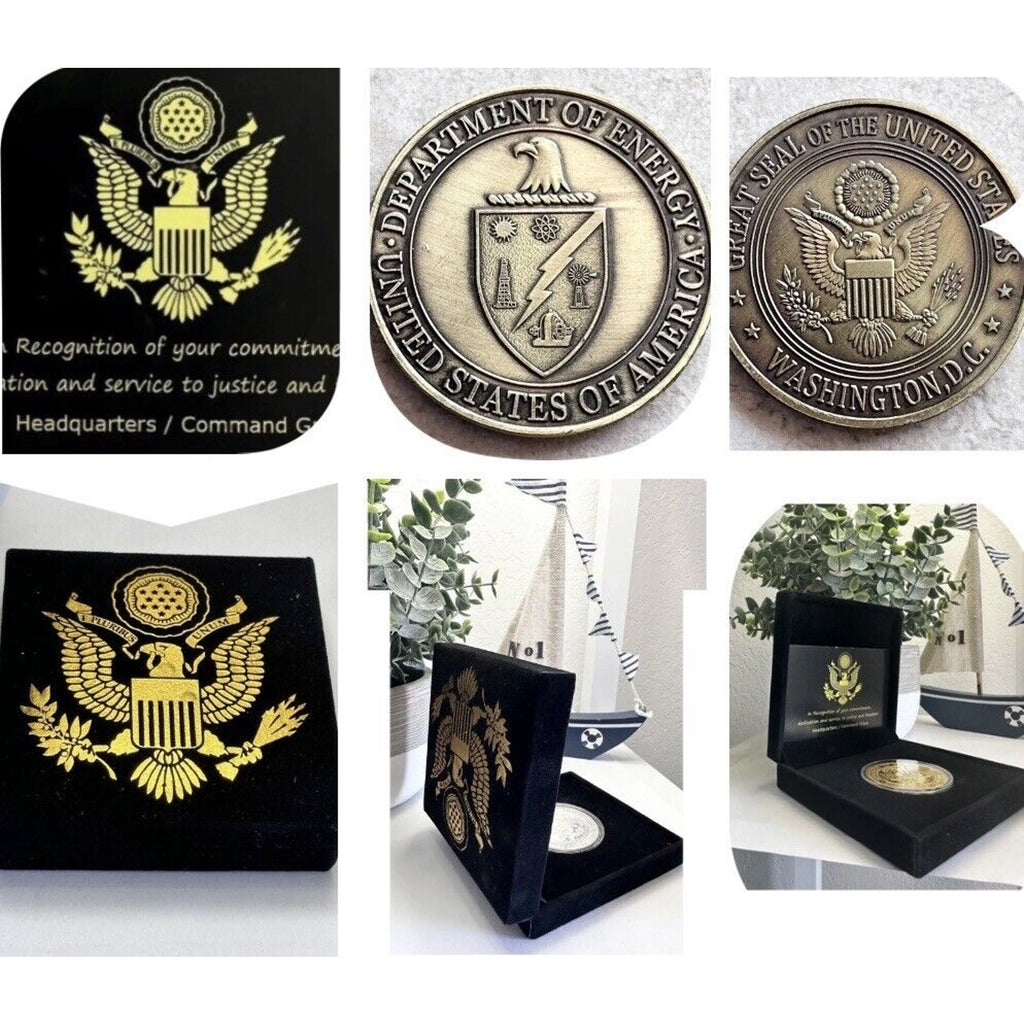 DOE US Department of ENERGY US Government Bronze Plated-Challenge Coin USA