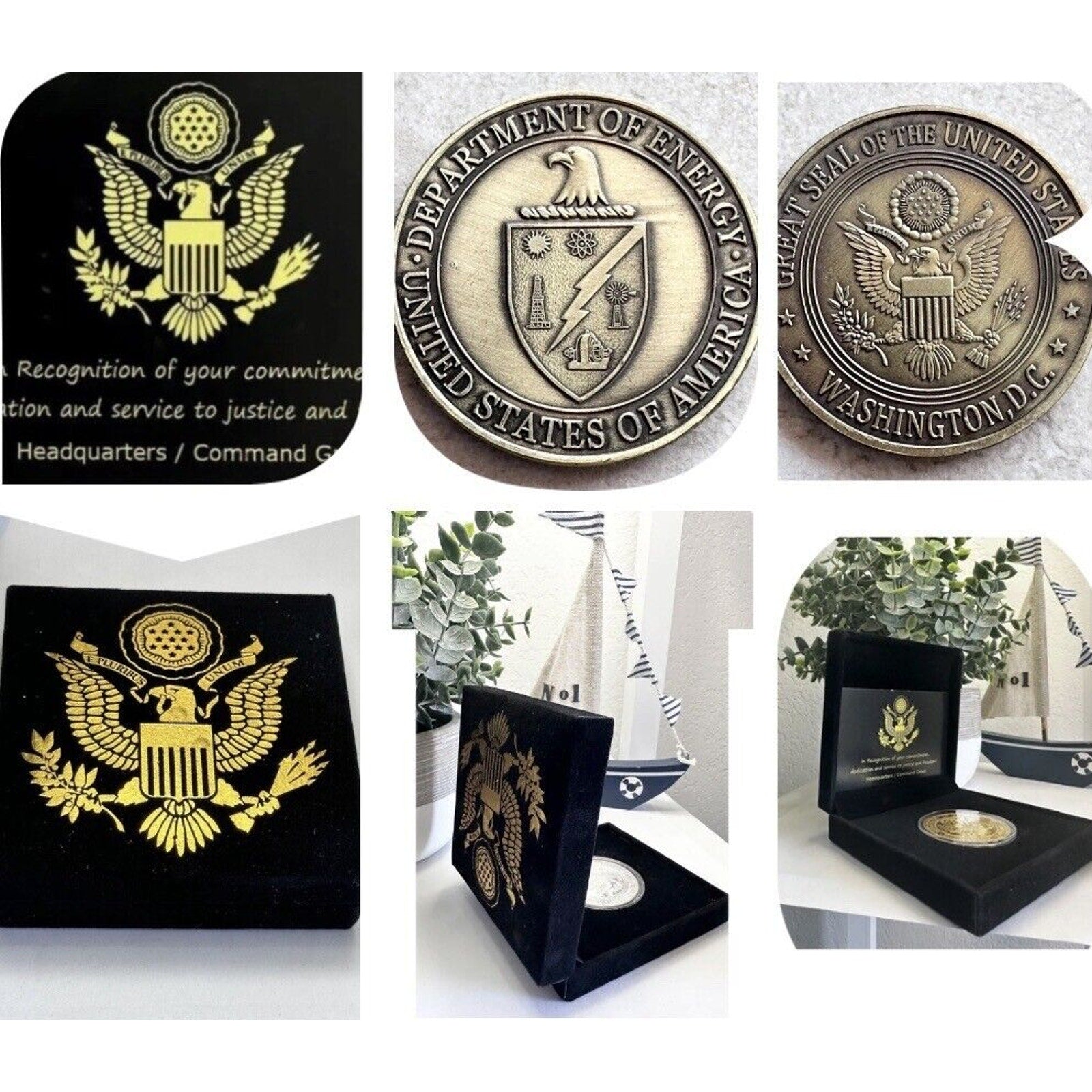 DOE US Department of ENERGY US Government Bronze Plated-Challenge Coin USA