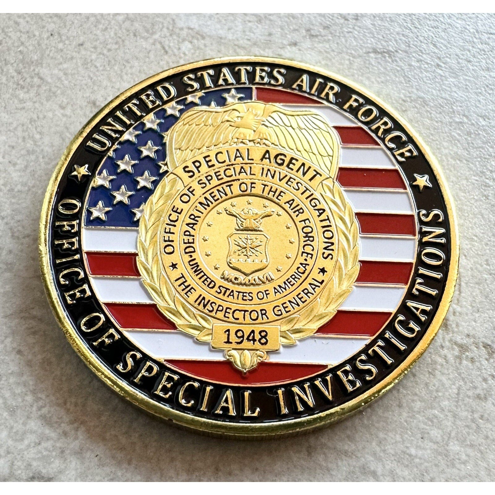 U S Air Force OFFICE OF SPECIAL INVESTIGATIONS w/ Retirement Award