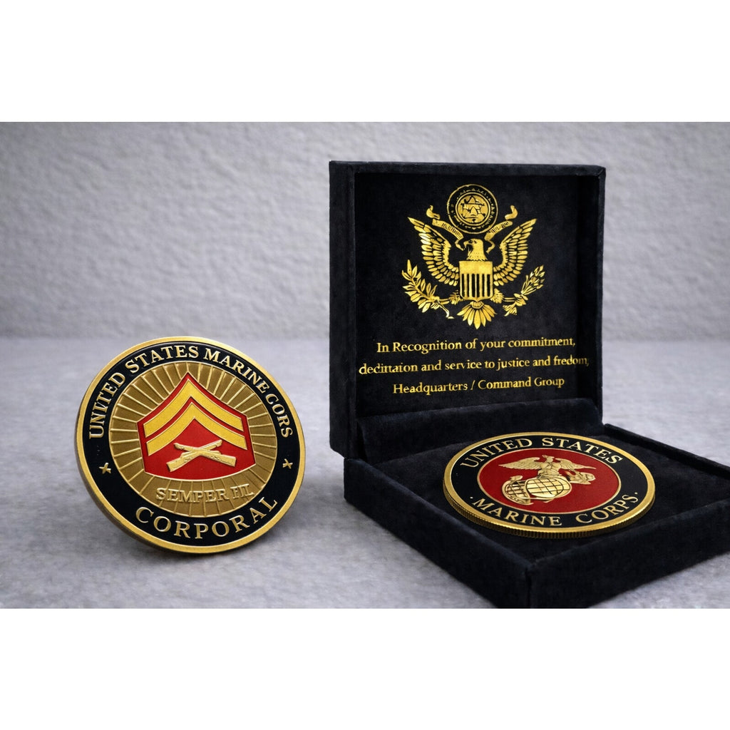 U.S. Marine Corps Corporal E-4 ·FAST SHIPPING· ·NEW· w/ Achievement Award