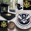 US Department Of Home land Security Challenge Coin With Retirement Award