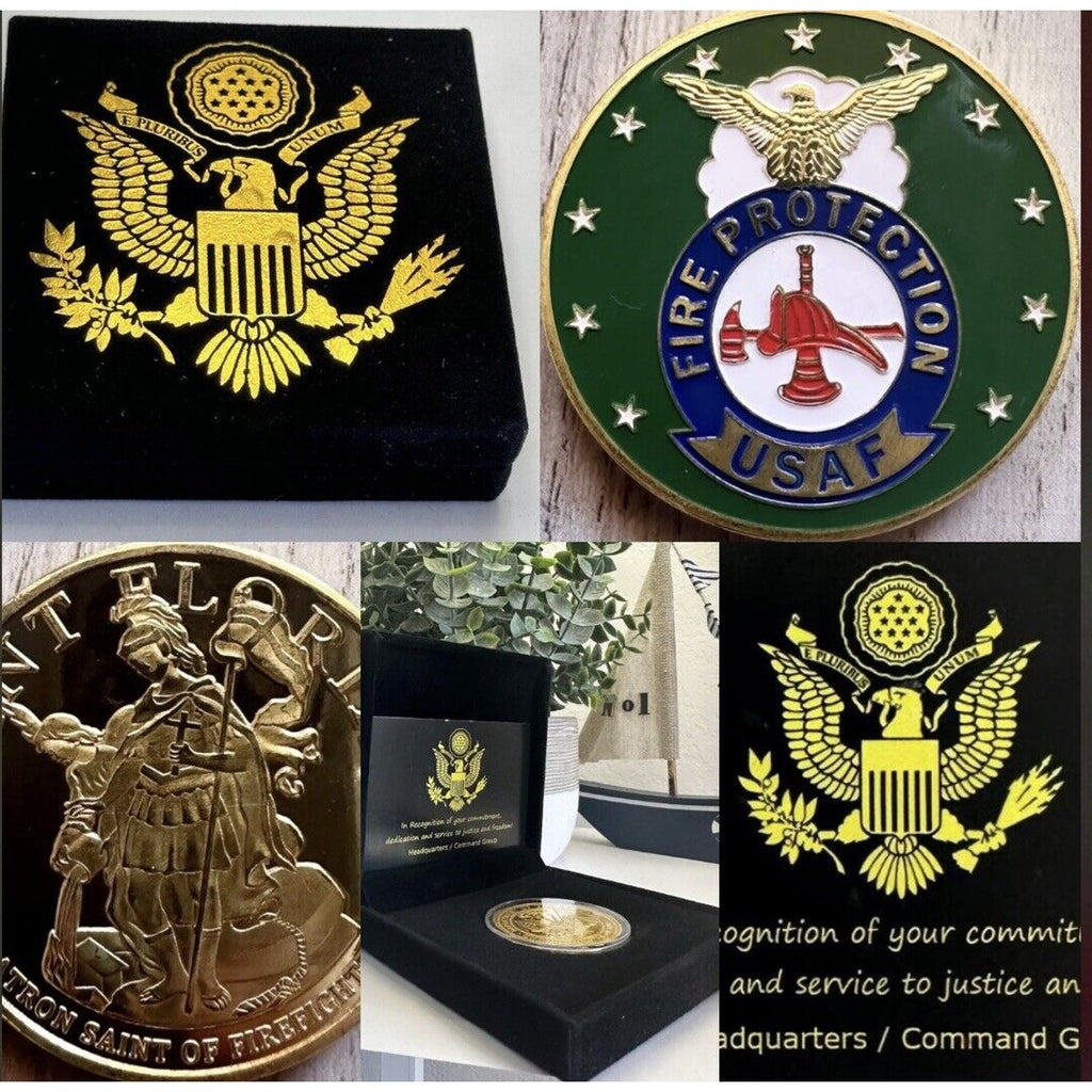 U S AIR FORCE Fire Protection Challenge Coin USA F