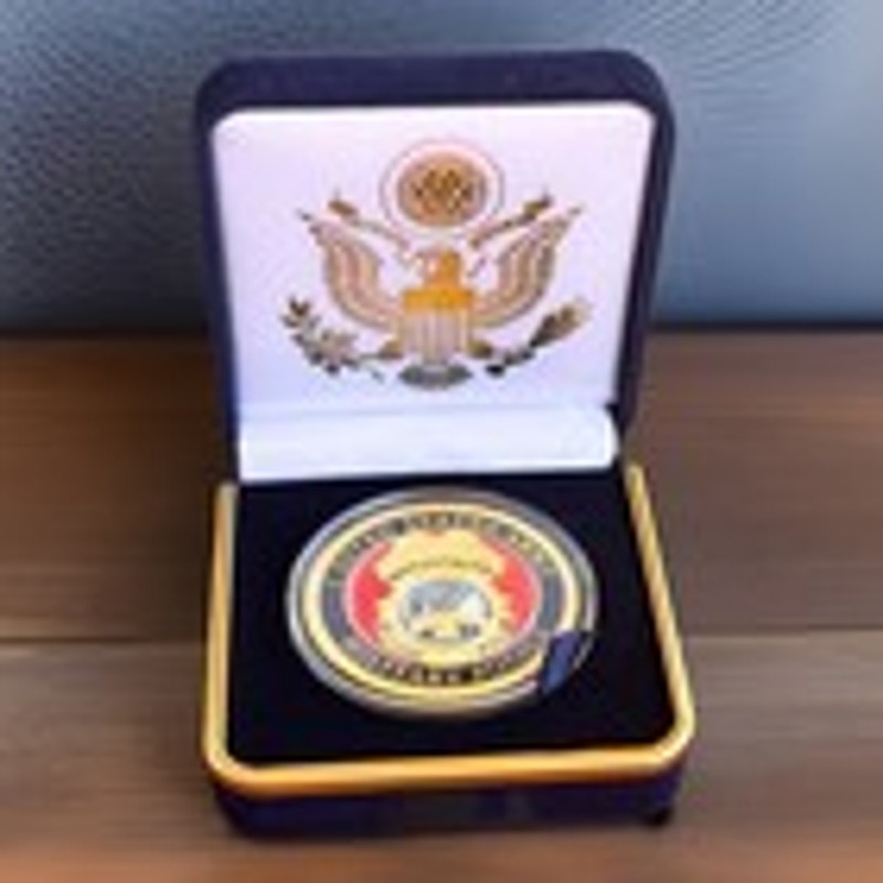Department of Energy (DOE) Challenge Coin With Blue Velvet Case. Fast Shipping!