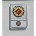 US MARINE CORPS 4th MARINE DIVISION Challenge Coin With Case OFFICIAL LIC 23125