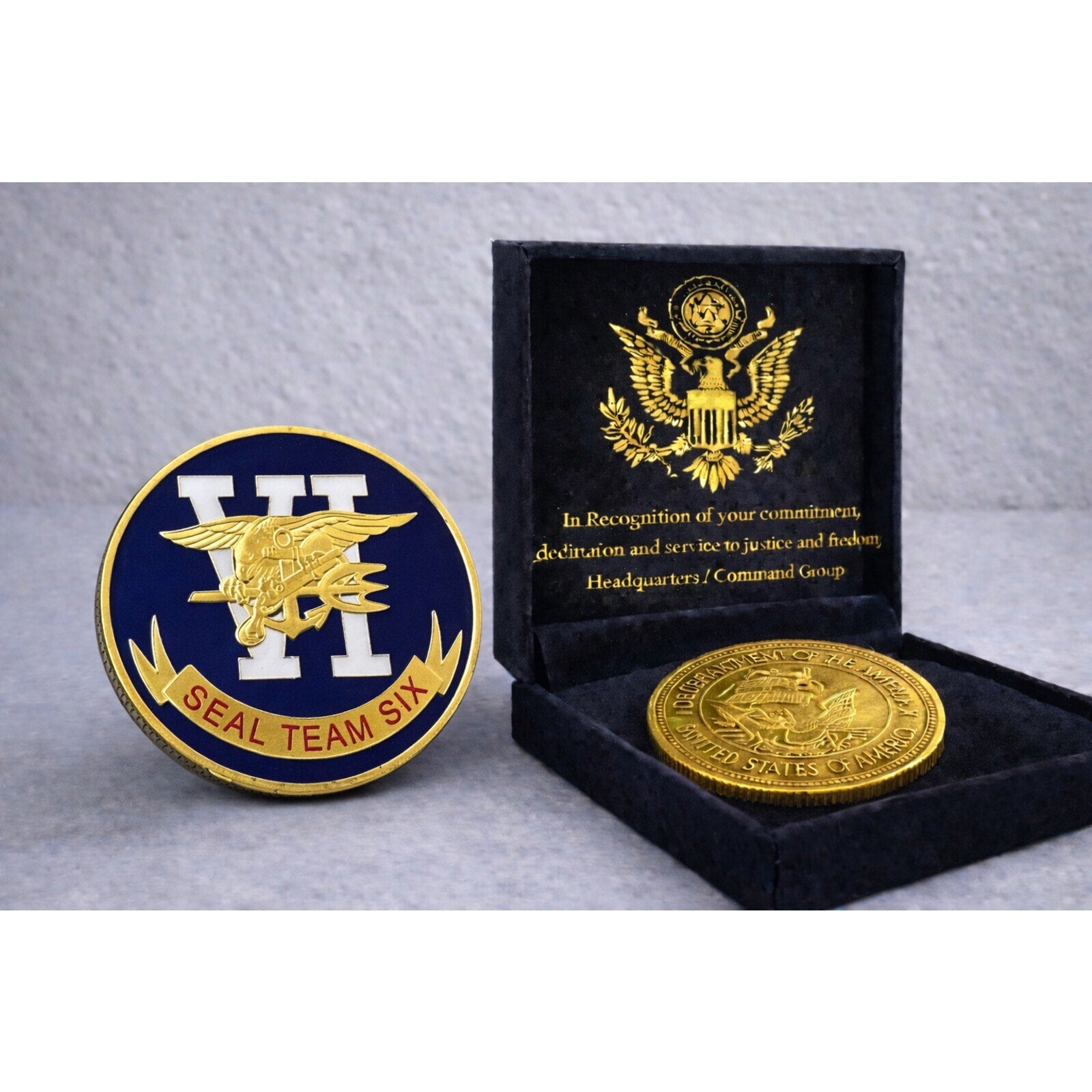 US NAVY SEAL TEAM SIX Challenge Coin ·FAST SHIPPING· ·NEW· w/ Achievement Award