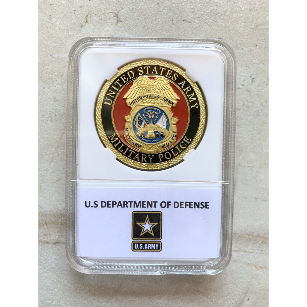 2 PCS MP-Military Police Army Challenge Coin US Army. With Case - Fast Shipping