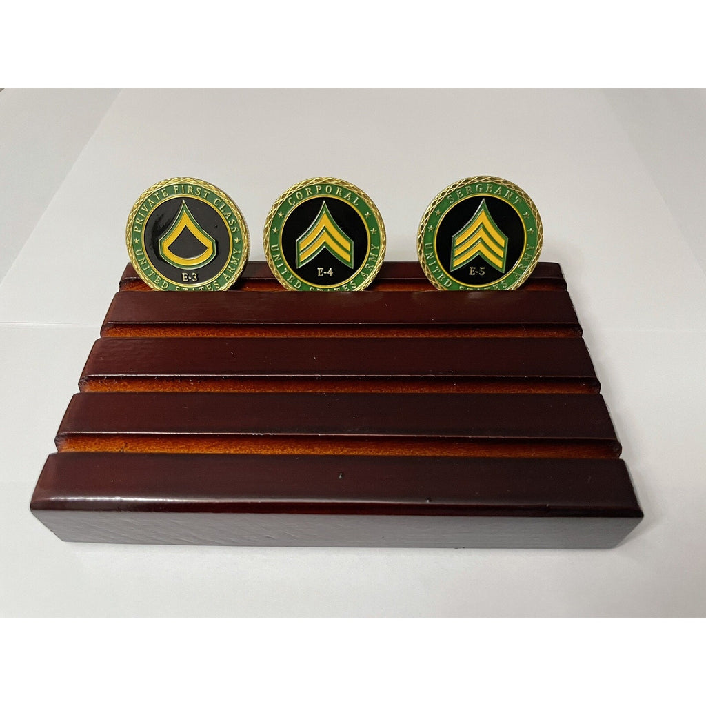 US ARMY Challenge Coin Rank Promotion Private Corporal Sergeant SGT USA