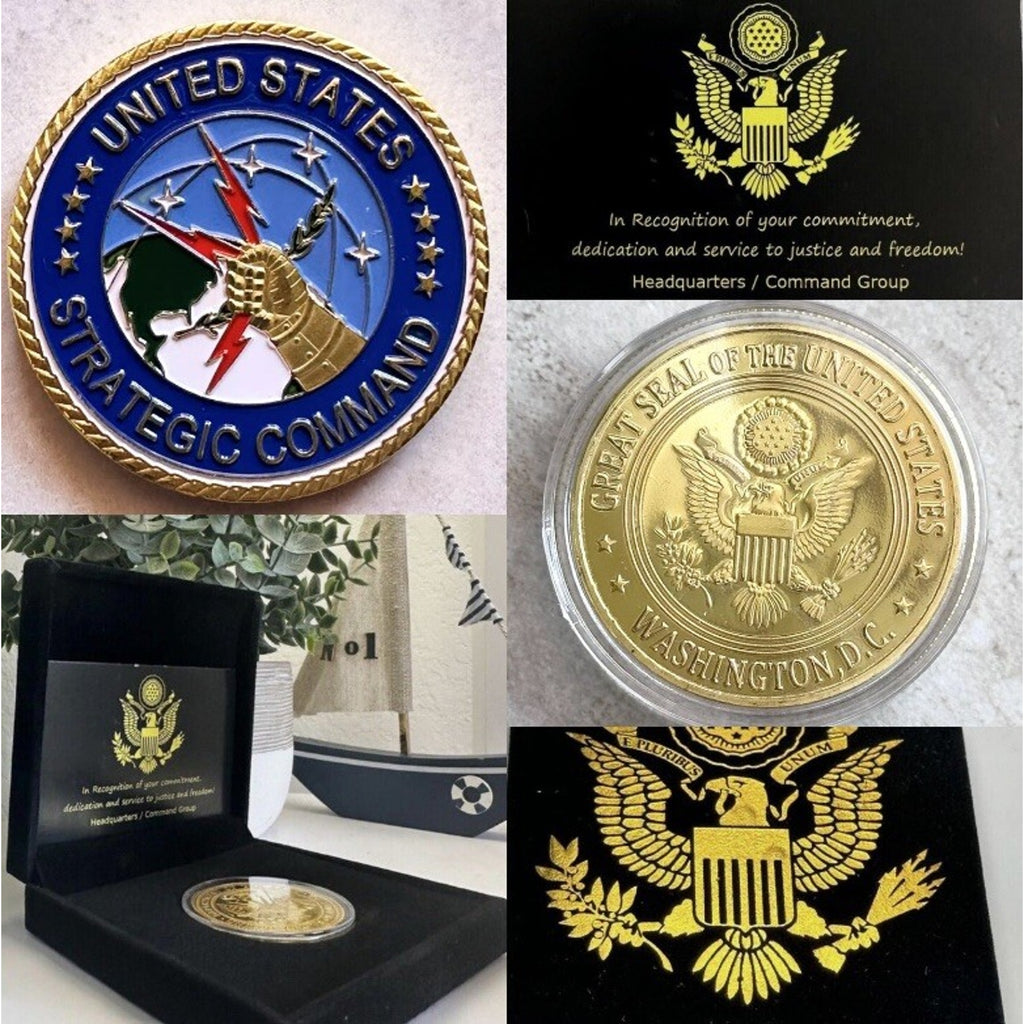 United States Strategic Command Challenge Coin With Retirement Award