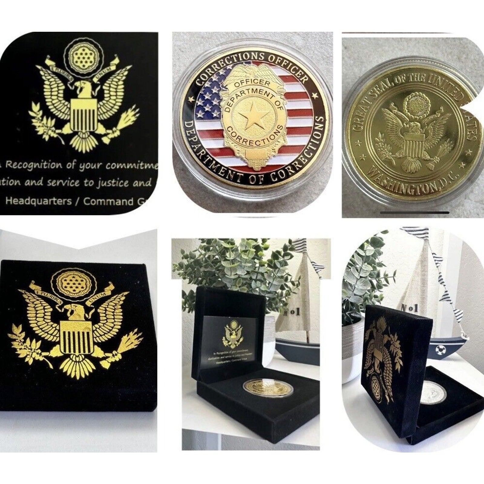 Department of Corrections Officer Challenge Coin USA