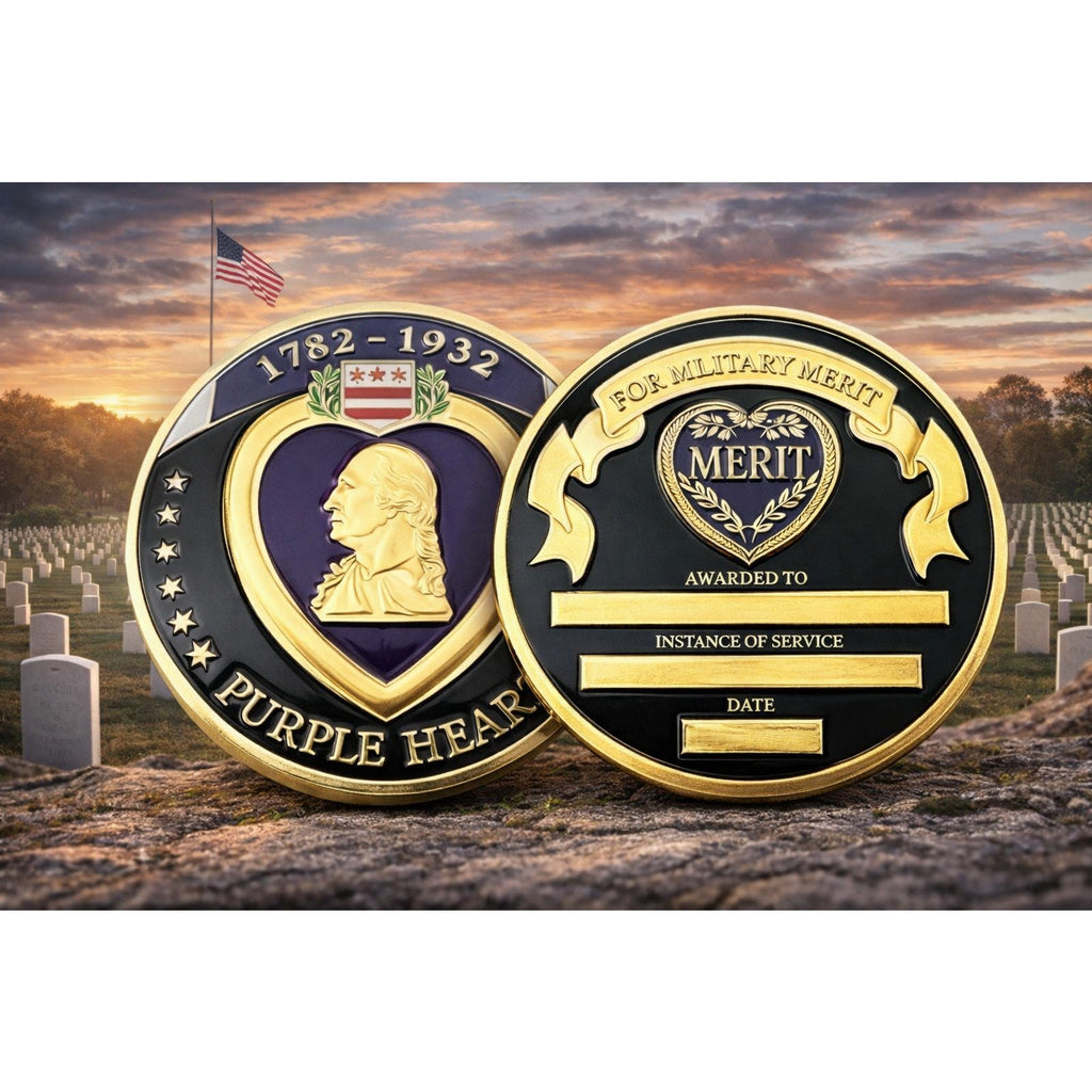 Coin Purple Heart 1782-1932 For The Military Merits USA Challenge Medal