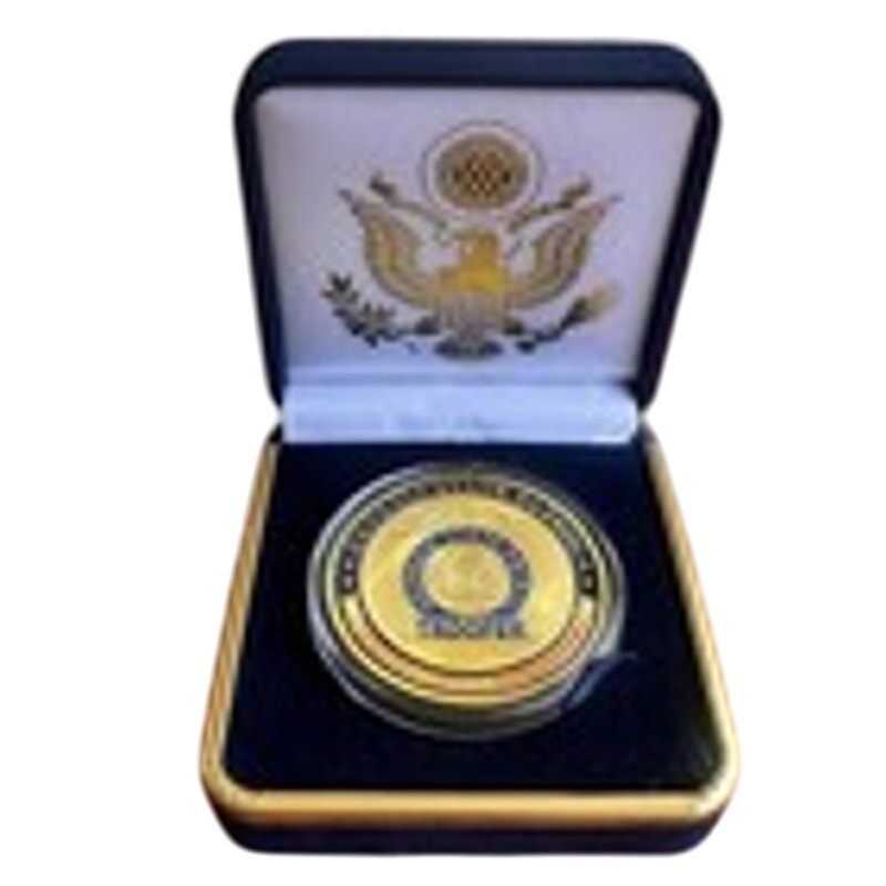 Department of Energy (DOE) Challenge Coin With Blue Velvet Case. Fast Shipping!