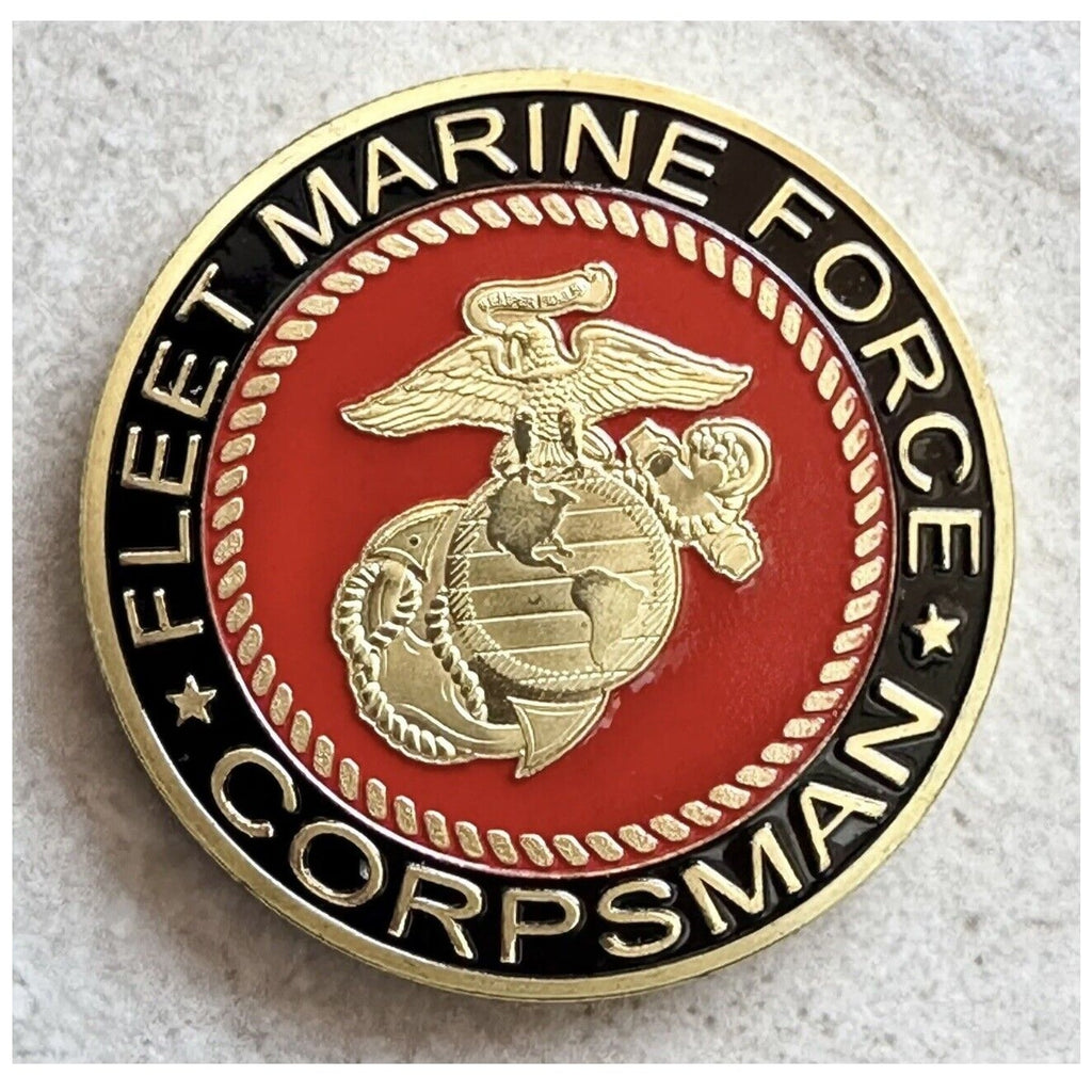 U.S. United States Marine Corps Fleet Marine Force FMF Corpsman w/ velvet case