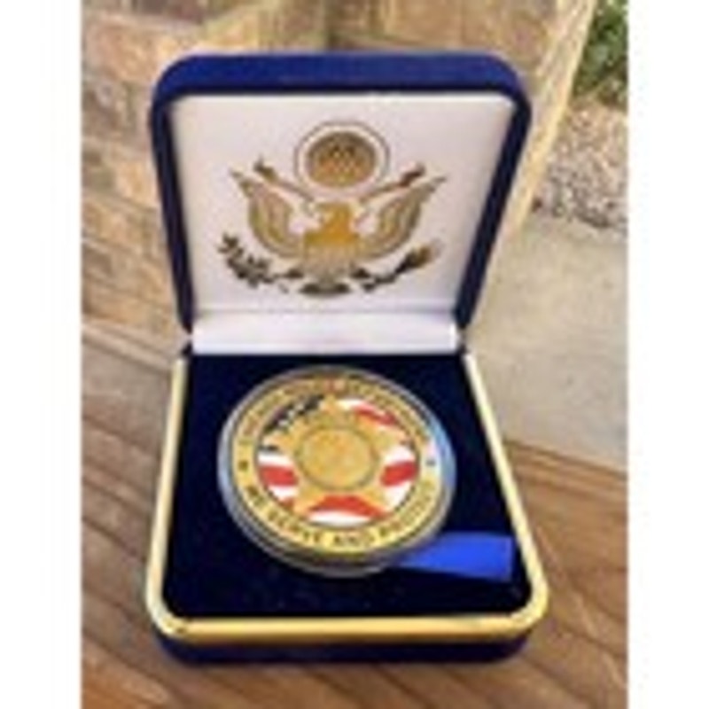 Department of Energy (DOE) Challenge Coin With Blue Velvet Case. Fast Shipping!