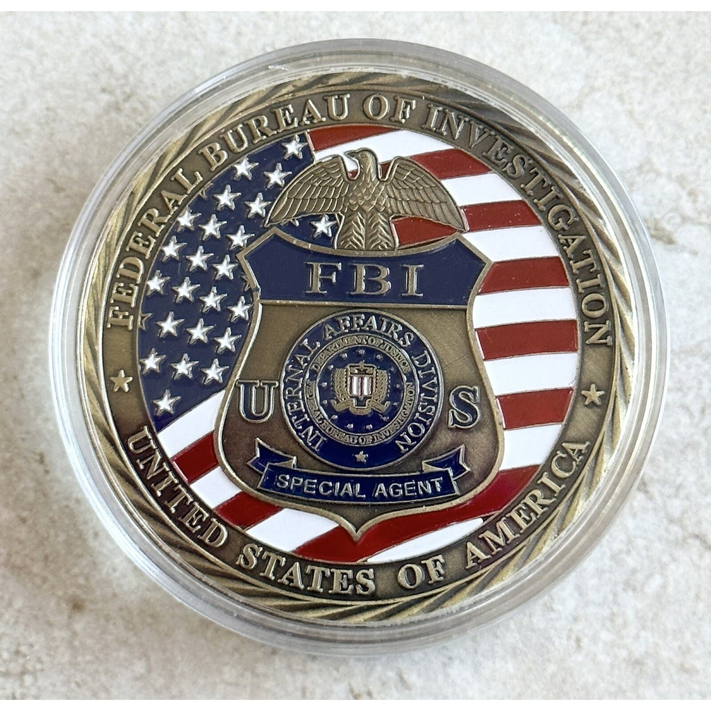 FBI Federal Bureau Of Investigation United States Coin With Retirement Award