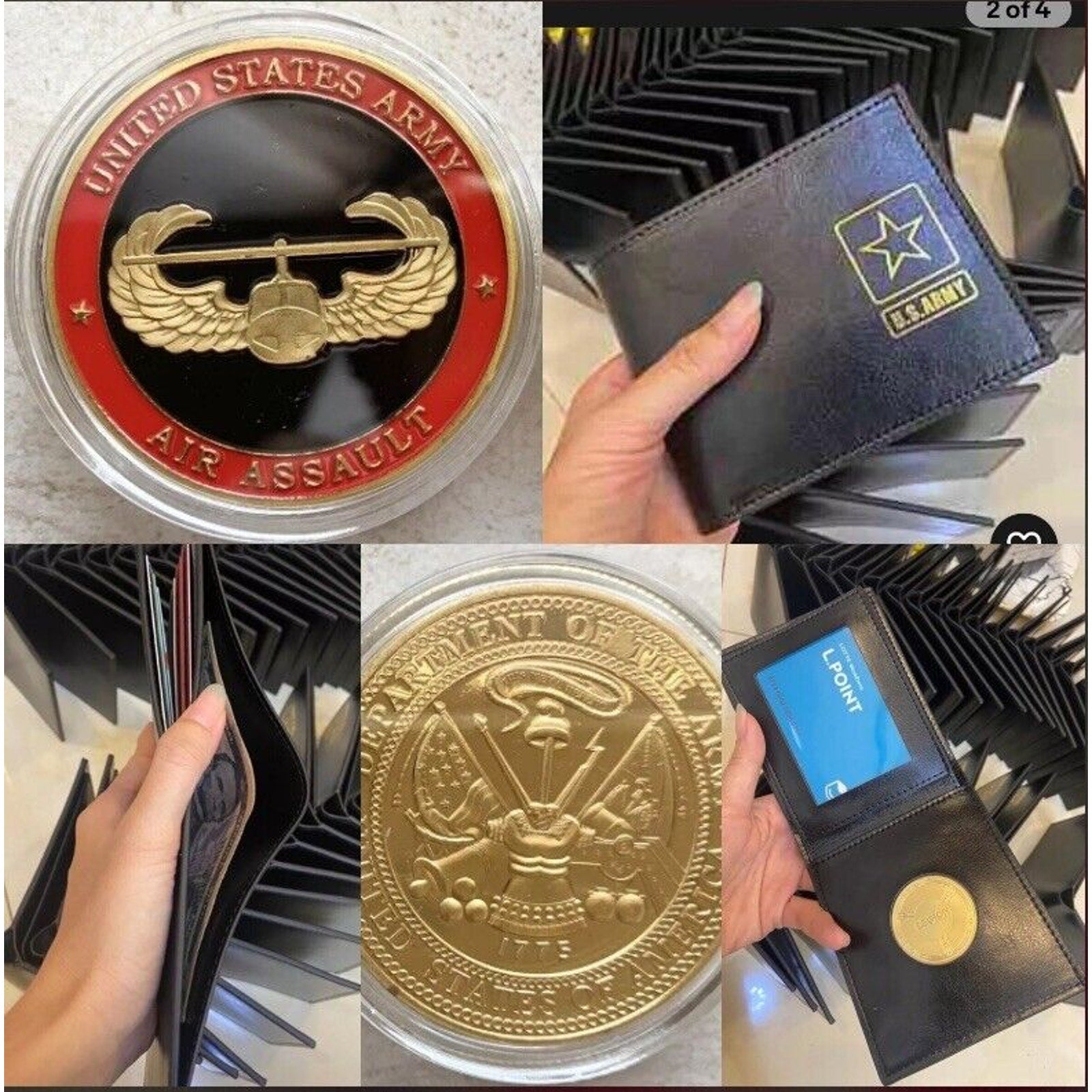 AIR ASSAULT US Army With Credential coin holder wallet