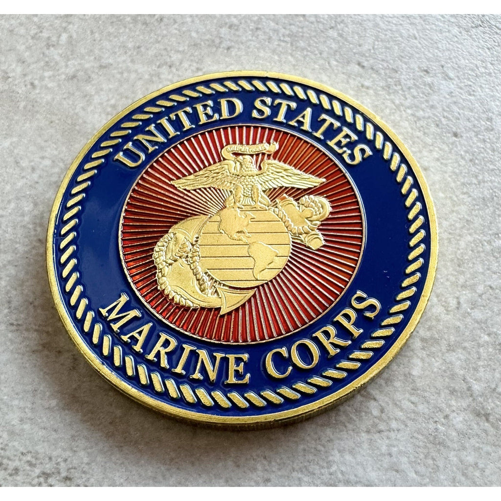 USMC MARINE CORPS CRIMINAL INVESTIGATION DIVISION COLORIZED w/ Retirement Award
