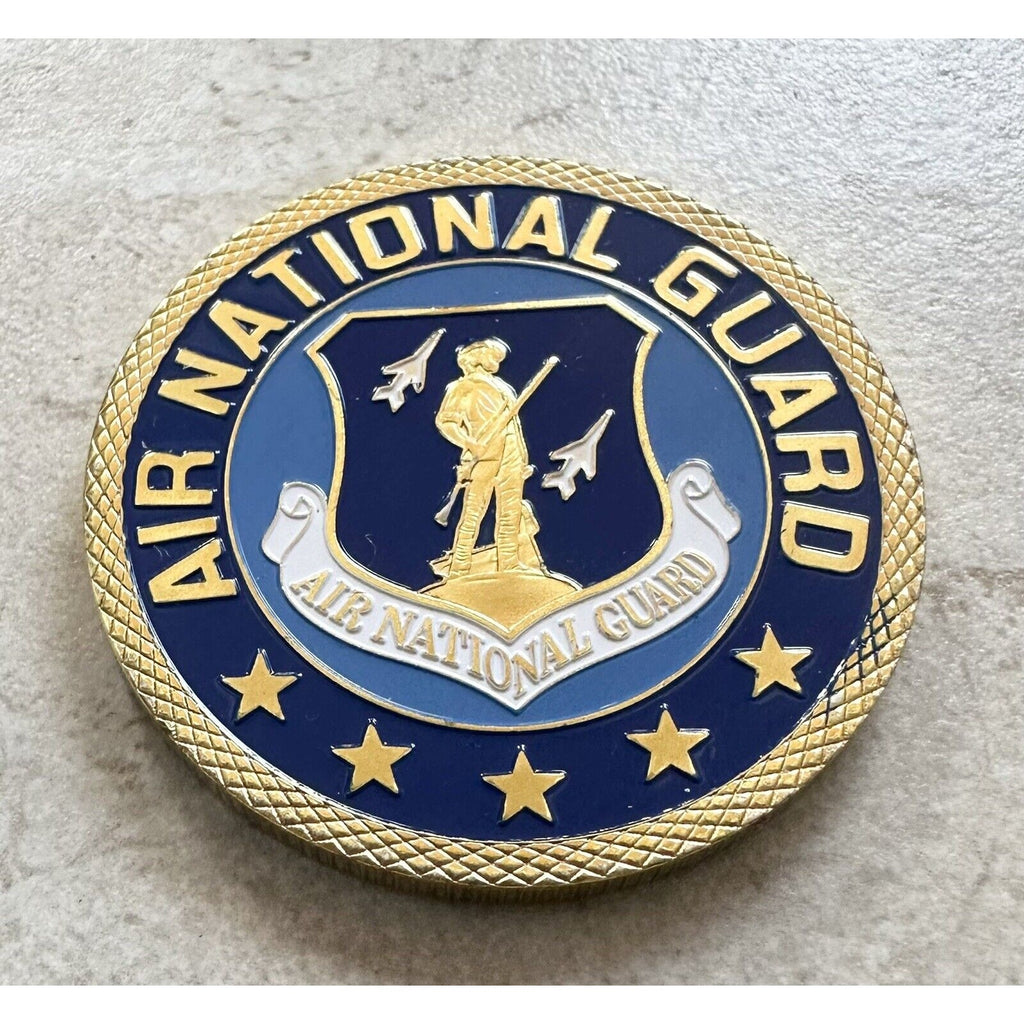 US AIR NATIONAL GUARD Challenge Coin With Display Case