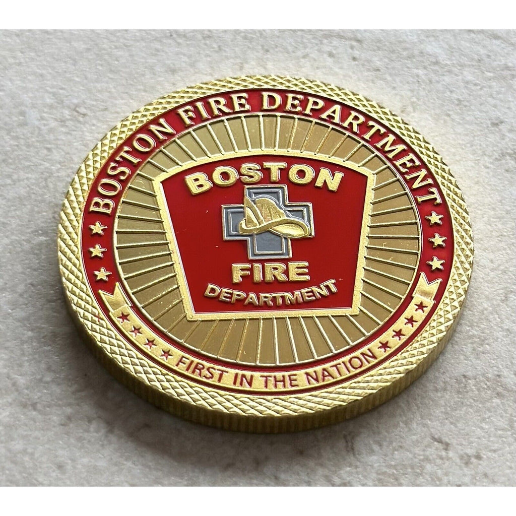 BOSTON Massachusetts Fire And Rescue Department Retirement Award Challenge Coin