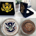 US DEPARTMENT OF HOME LAND SECURITY CHALLENGE COIN With Velvet Presentation Box