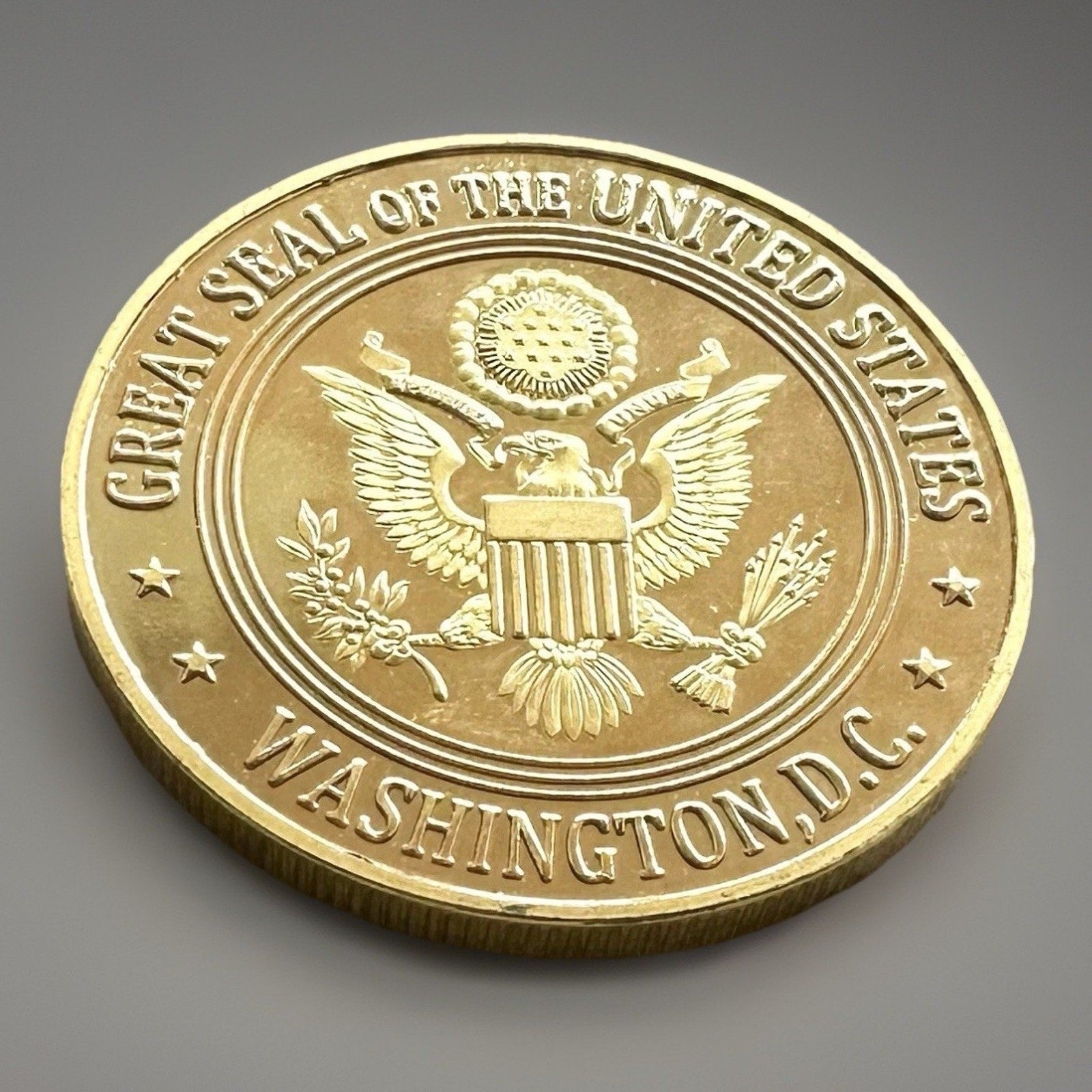 ALASKA State Seal Challenge Coin Colorized USA NEW! Come With Blue Velvet Case