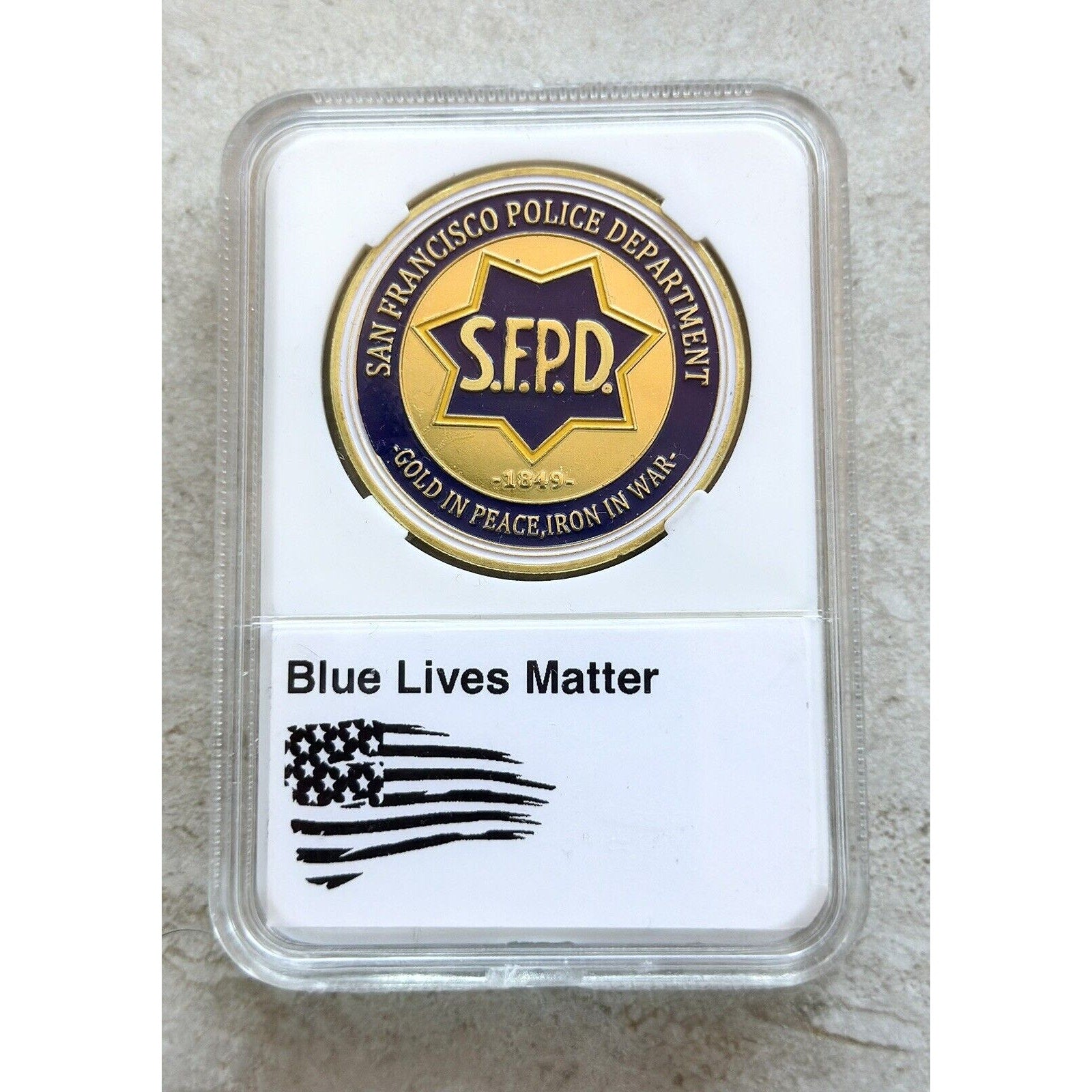US City of San Francisco S.F.P.D.Police Department St. Michael Challenge Coin