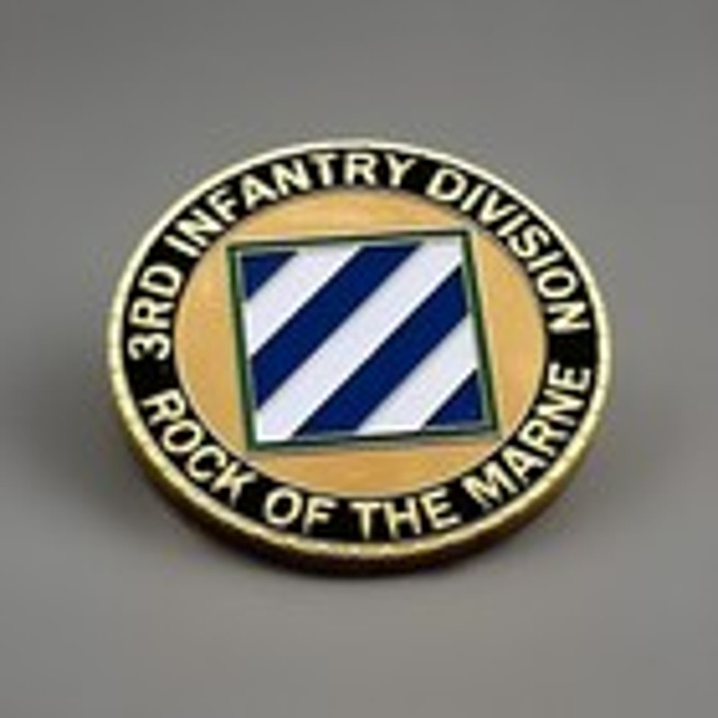 3RD Infantry Division US Army Challenge Coin Keychain “Rock of the Marne"