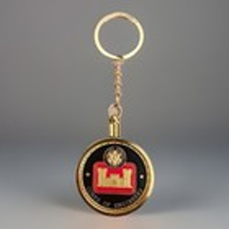 U S ARMY CORPS OF ENGINEERS Challenge Coin Keychain. Fast Shipping!