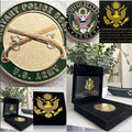 MILITARY POLICE Officer - U.S Army Coin With Retirement Award