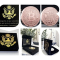 Copper Bitcoin Coin Bit Commemorative Blockchain BTC Collectors Gold USA