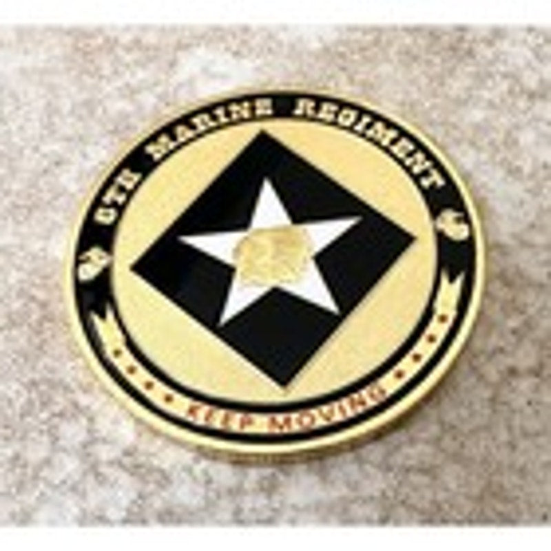 US MARINE CORPS - 6th MARINE REGIMENT Challenge Coin USMC With Special Case