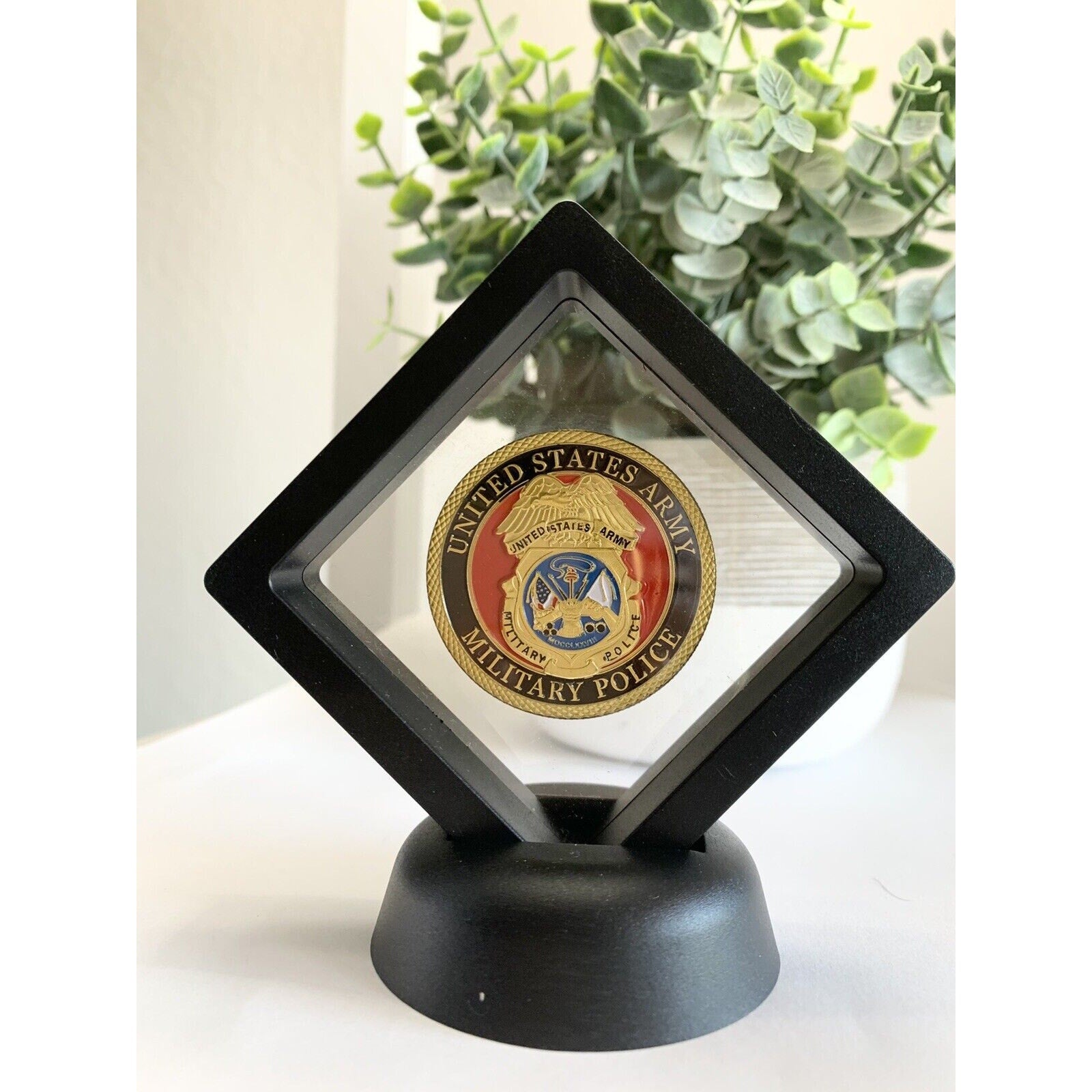 Lot Of 2 MP-Military Police Army Challenge Coin US Army With 3D Display Case
