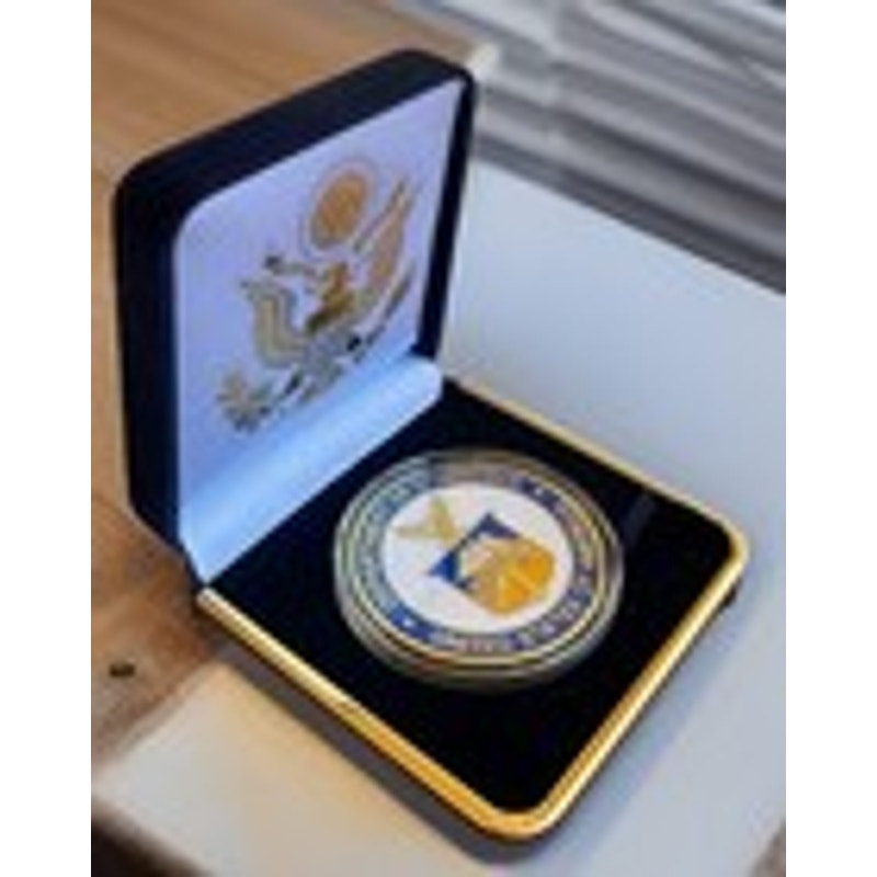 Department of Energy (DOE) Challenge Coin With Blue Velvet Case. Fast Shipping!