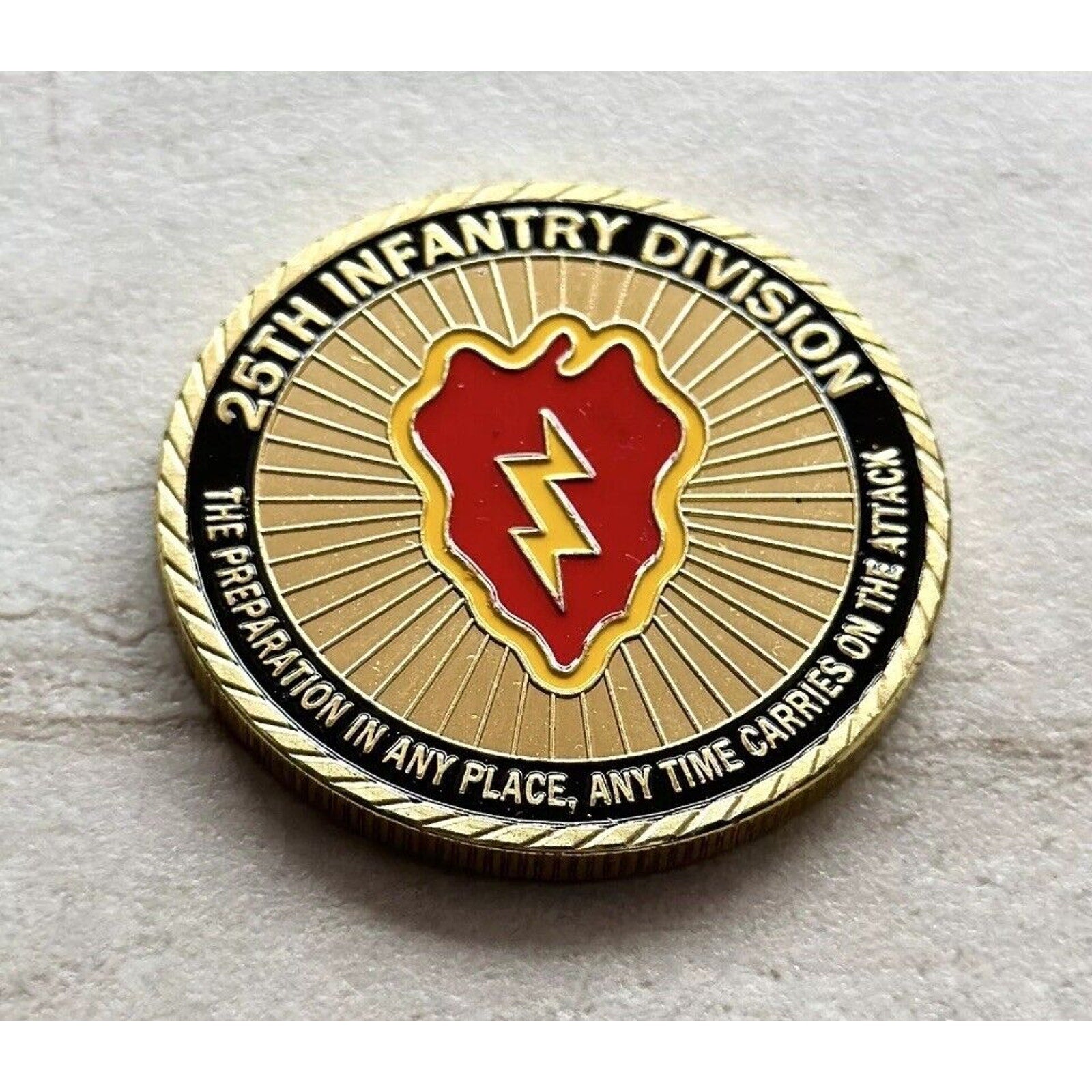 US Army 25th Twenty Fifth Infantry Division With Credential coin holder wallet