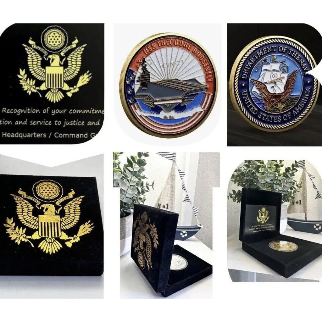 US NAVY - Aircraft Carrier USS THEODORE ROOSEVELT - CVN-71 Challenge Coin USN