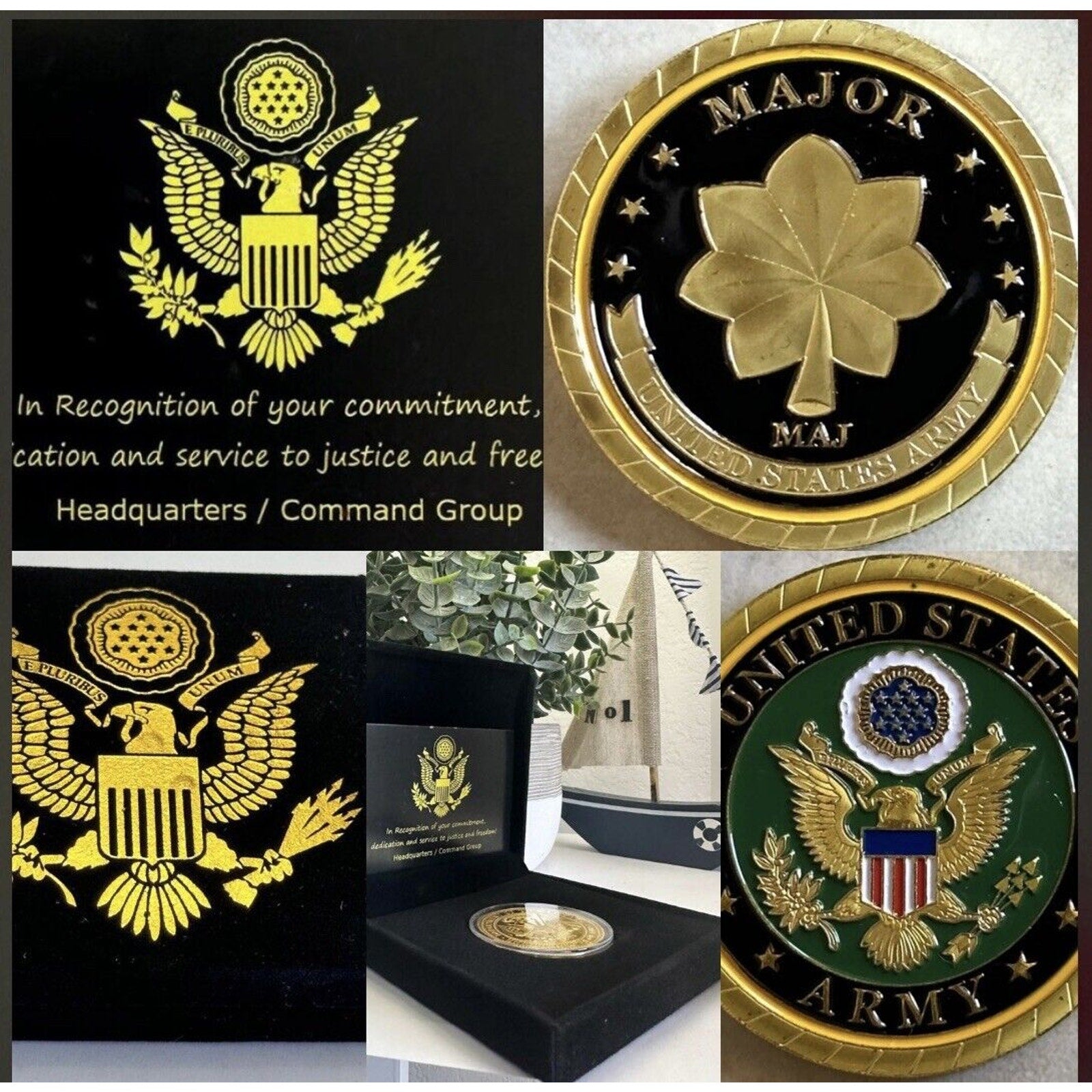 Challenge Coin Army Rank Major Coin USA Army