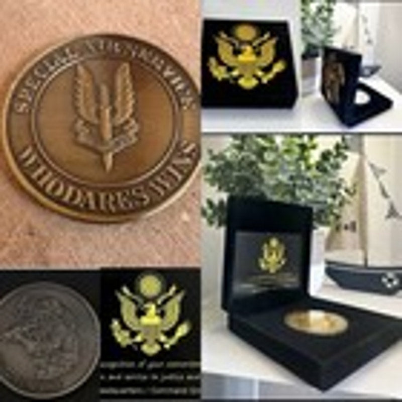 British Army UK Special Air Service WHO DARE WINS Kill Capture Challenge Coin