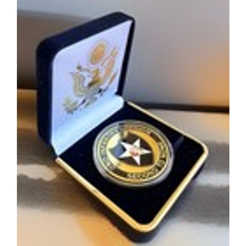 Department of Energy (DOE) Challenge Coin With Blue Velvet Case. Fast Shipping!