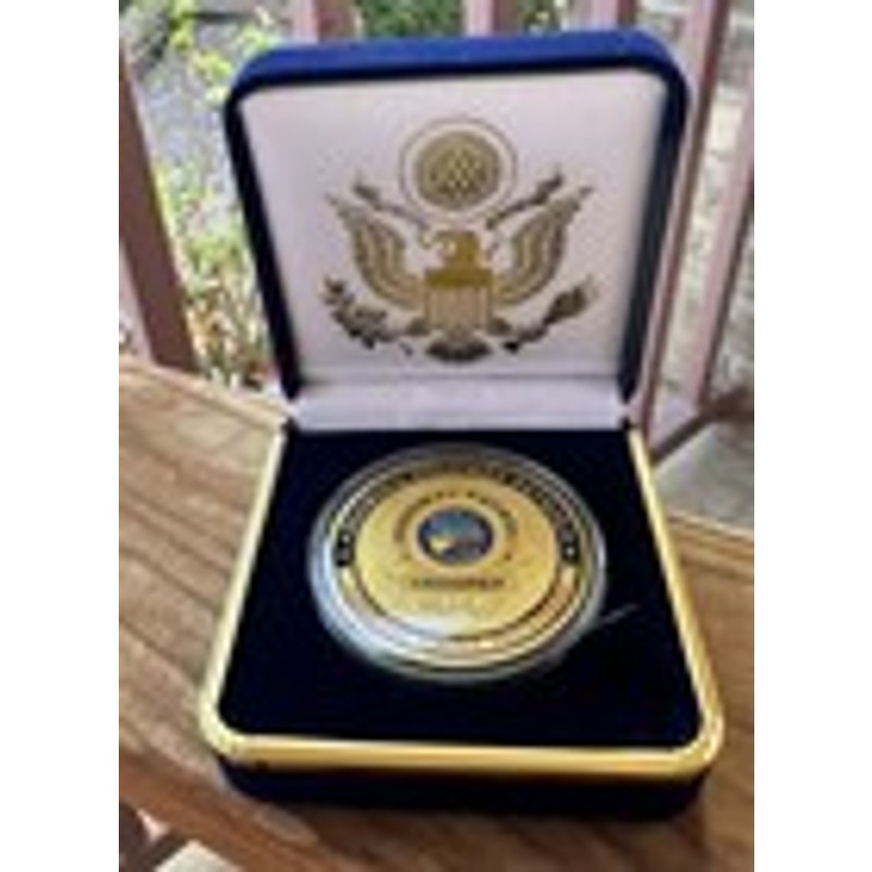 Department of Energy (DOE) Challenge Coin With Blue Velvet Case. Fast Shipping!