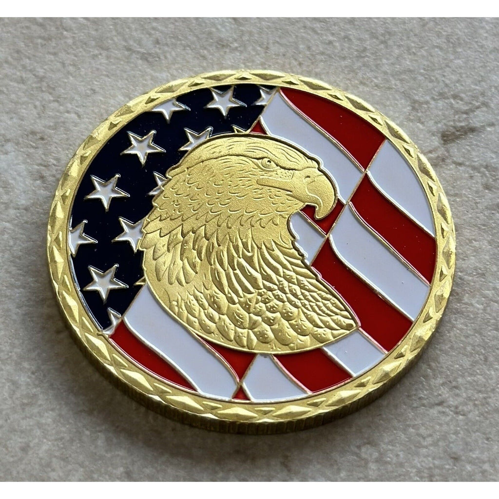 NEW USAF U.S. Air Force Veteran with eagle and flag Challenge Coin. USAF