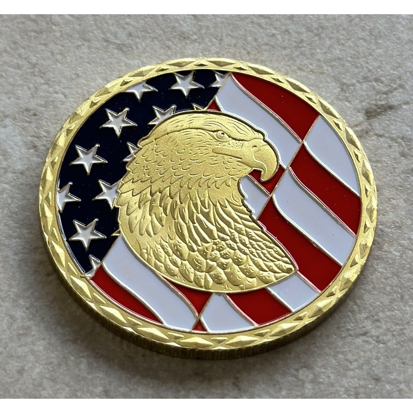 NEW USAF U.S. Air Force Veteran with eagle and flag Challenge Coin. USAF