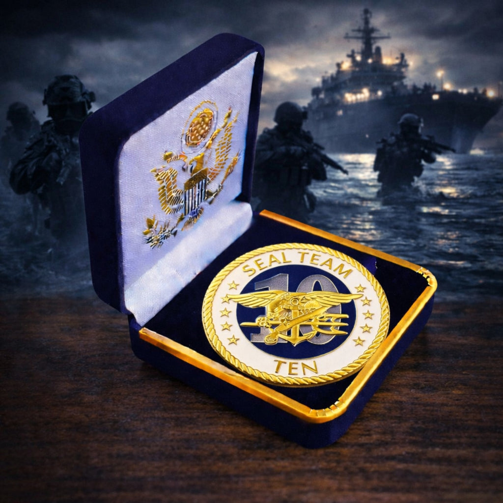U.S. Navy Seal Team 10 Challenge Coin ·FAST SHIPPING· ·NEW· with case