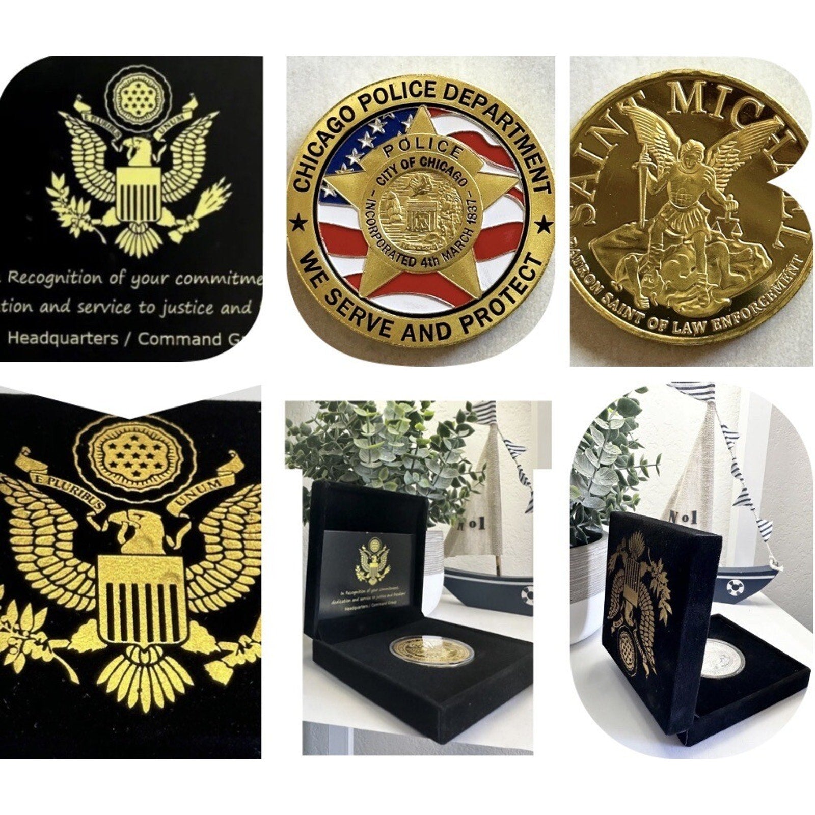 Chicago Police Department - We Serve And Protect USA w/ Retirement Award
