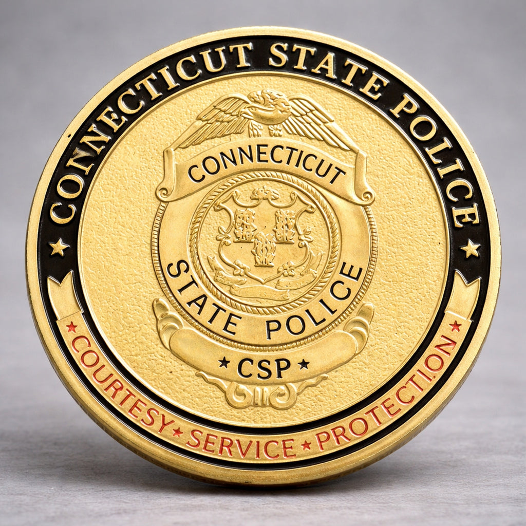 CONNECTICUT STATE POLICE Retirement Award With Blue Velvet Case. Fast Shipping!