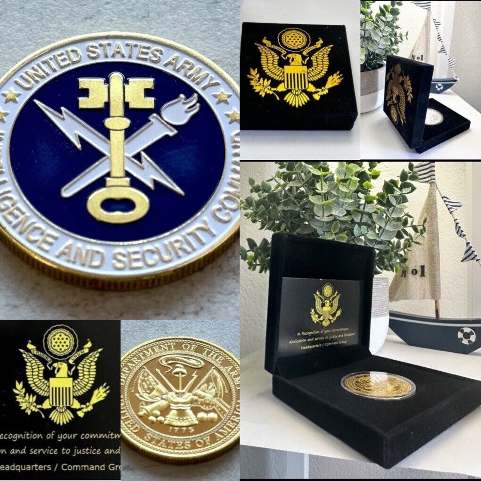 US ARMY INTELLIGENCE AND SECURITY COMMAND Challenge Coin With velvet Case