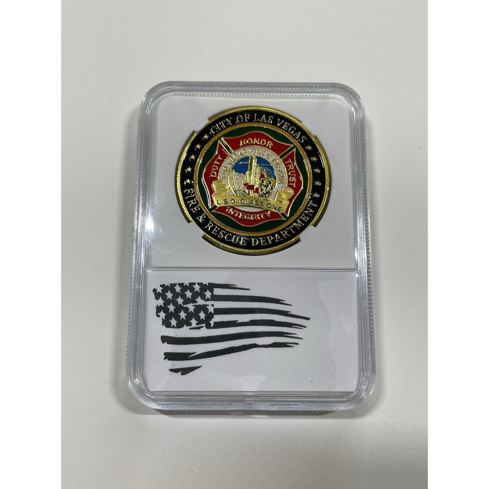 Las Vegas Fire & Rescue Department Patron Saint Of Firefighters Coin With Case