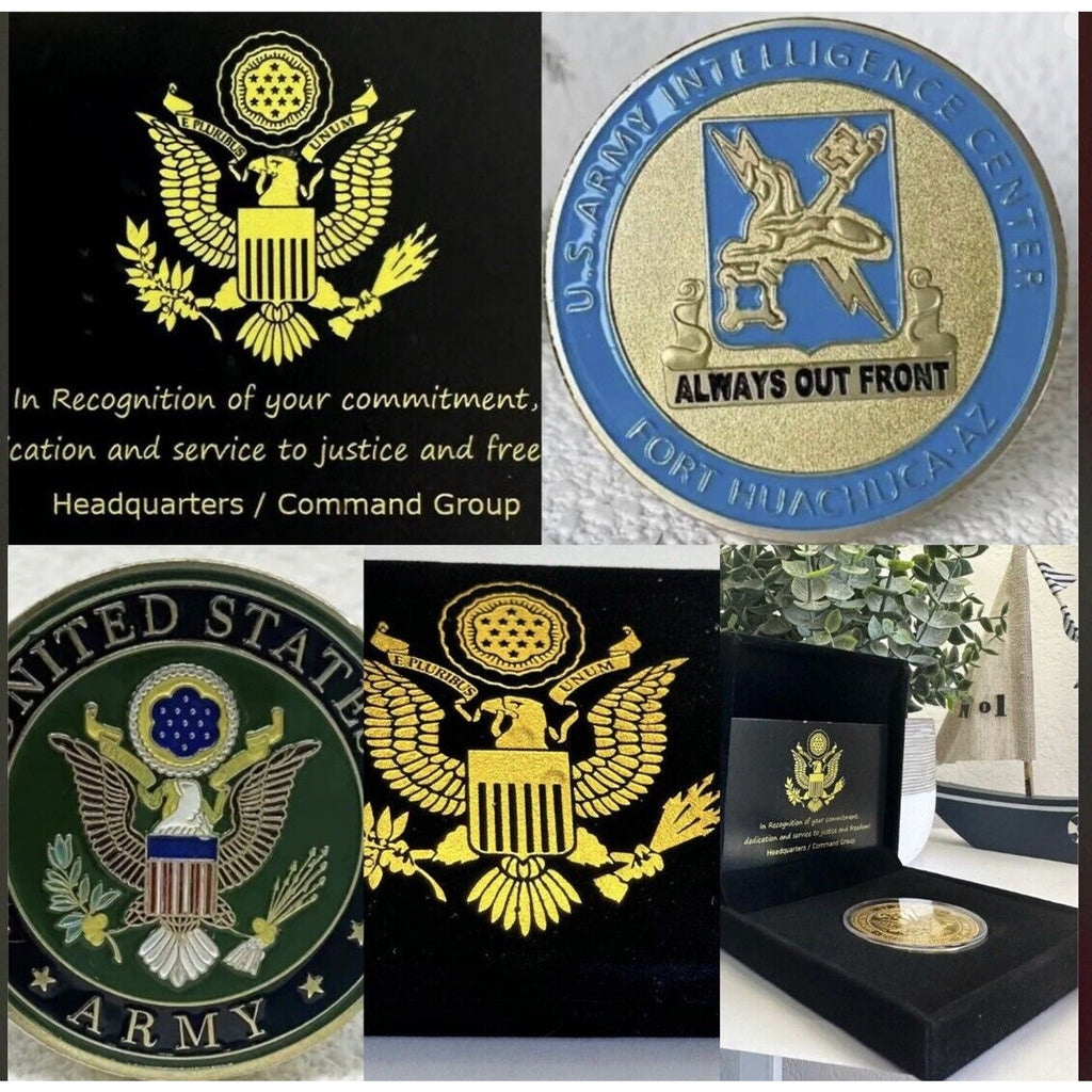 US ARMY Challenge Coin FORT HUACUCA AZ US ARMY INTELLIGENCE CENTER USA AMY