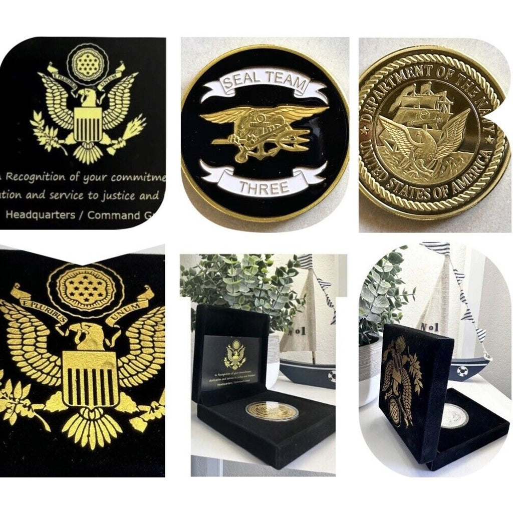 US NAVY SEAL TEAM THREE Challenge Coin USN
