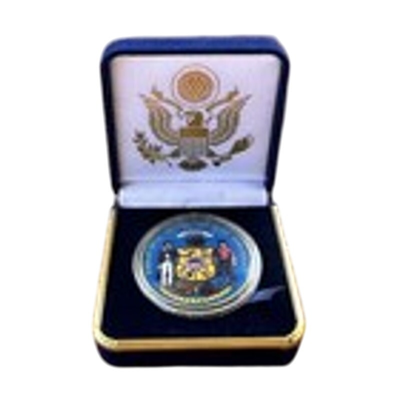 Department of Energy (DOE) Challenge Coin With Blue Velvet Case. Fast Shipping!