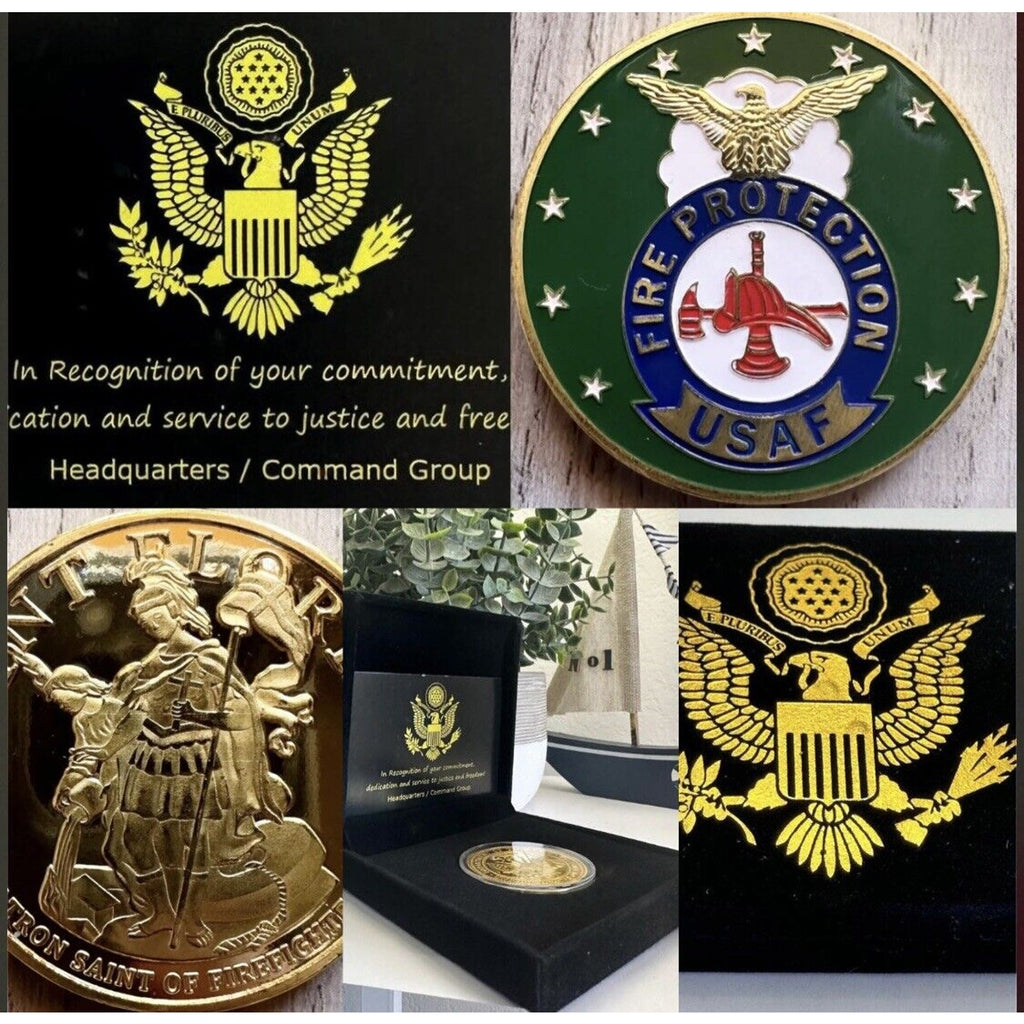 U S AIR FORCE Fire Protection Challenge Coin USA F