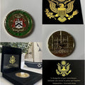 Military US army Command And General Staff College Coin With Retirement Award